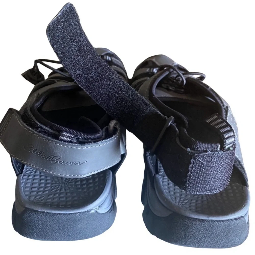 🛒🪻Eddie Bouer Men’s Breathable water shoe sandals,color gray charcoal,si…